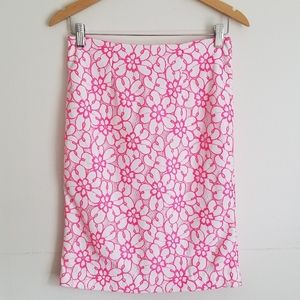 Lilly Pulitzer Hyacinth Pink Lace Pencil Skirt